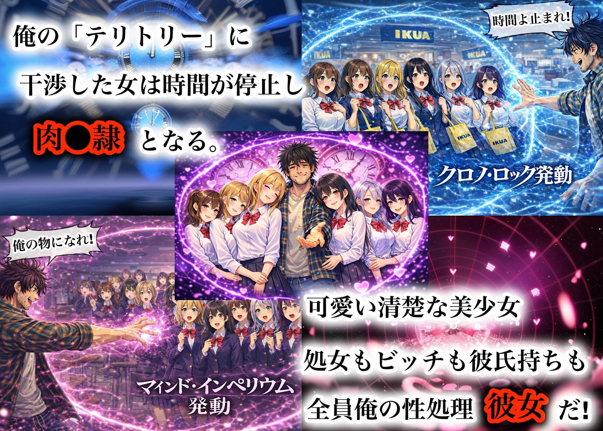 時間停止能力を手に入れた就職氷河期こどおじ、無双して令和女子校生を好き放題犯●まくる！-テリトリー展開！『惚姦愛嬲』- サンプル画像3