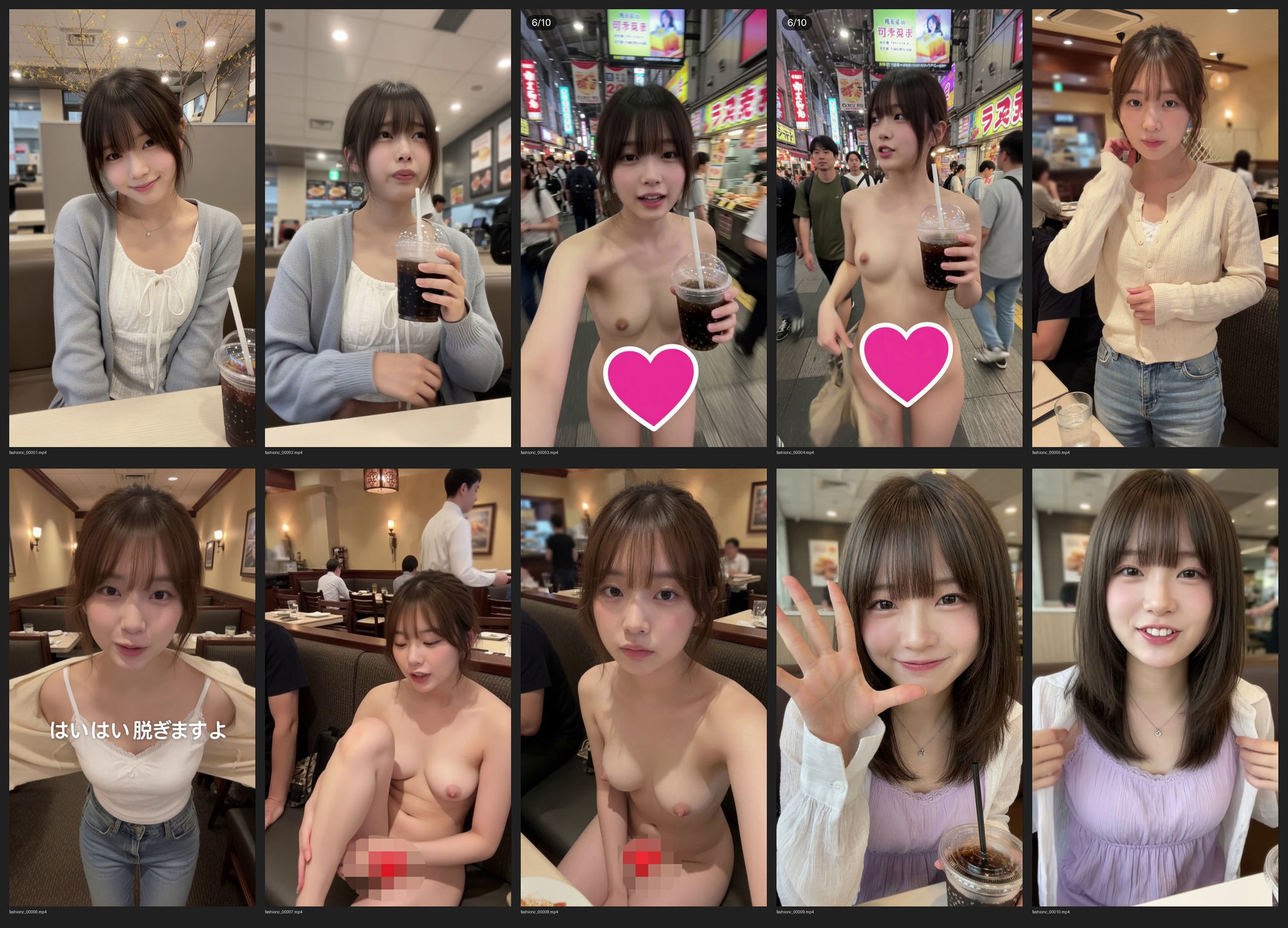 最新AI！  今日のコーデ？裸が一番！上も下も脱いでみた＋他  約9分 サンプル画像1