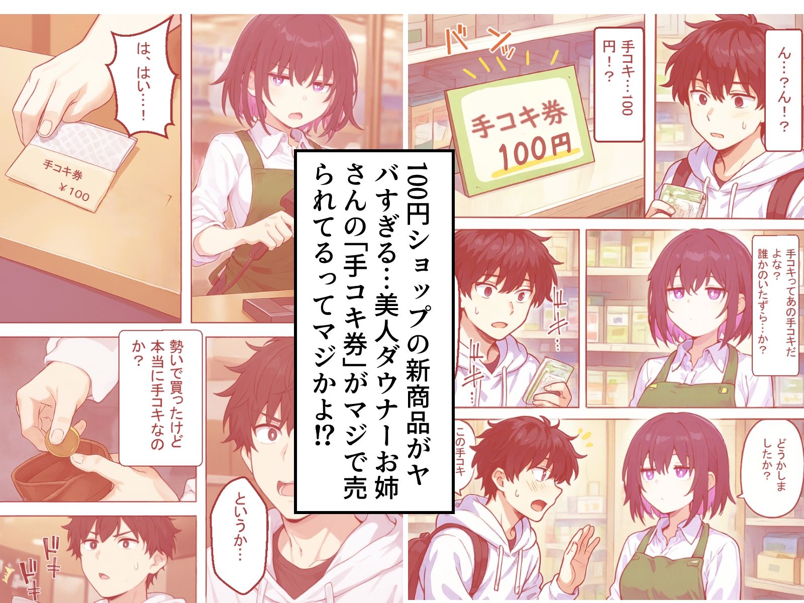 最近の100円ショップはダウナーお姉さんの手コキも100円てマ！？ サンプル画像1