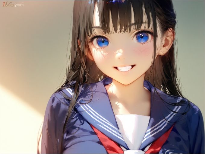 朝の通勤中にみた巨乳女子校生の学校に潜入してエッチしてみた サンプル画像1