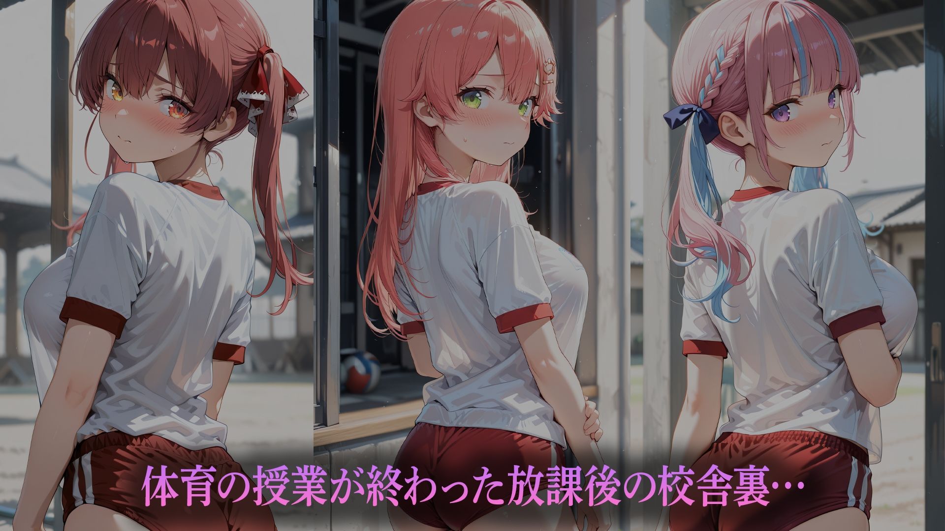 校舎裏の秘密（はーと）〜ブルマ姿の彼女と〜    （ホ●ライブバージョン） サンプル画像1