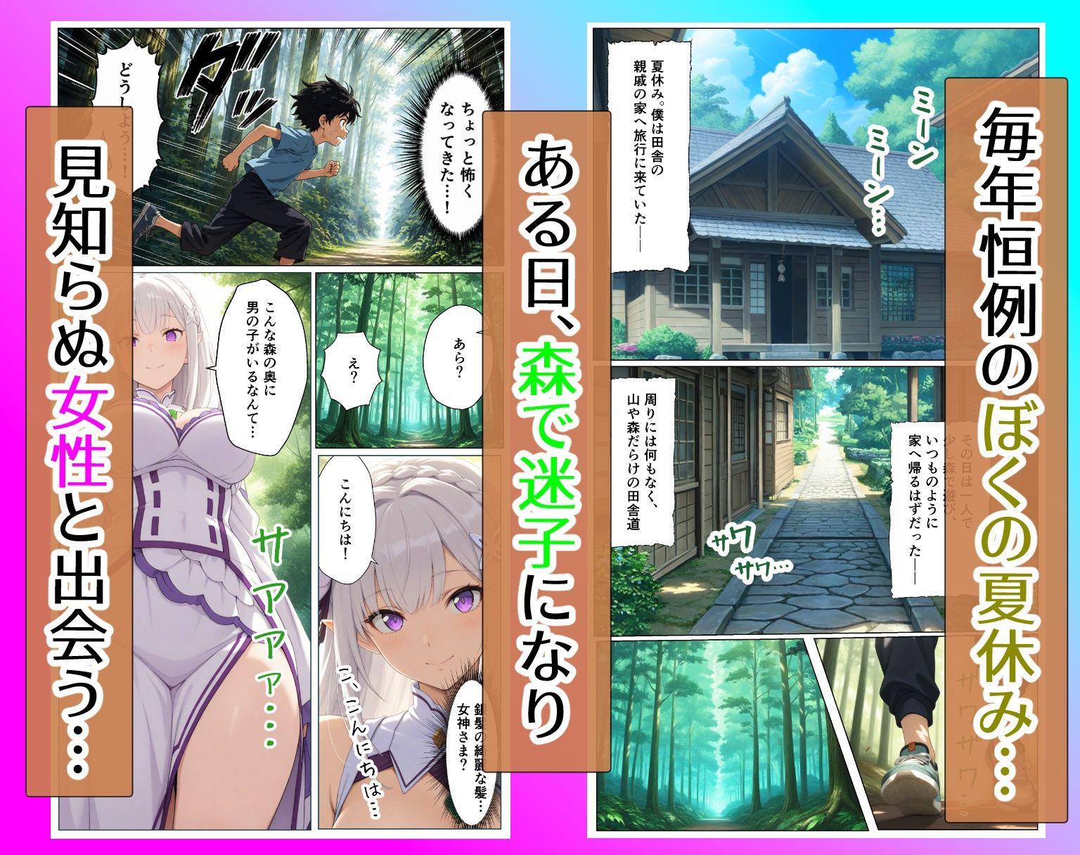 森で迷った僕を拾ったのはエ〇リアとレ〇でした〜屋敷で始まる種付け三昧の夏休み〜 サンプル画像1