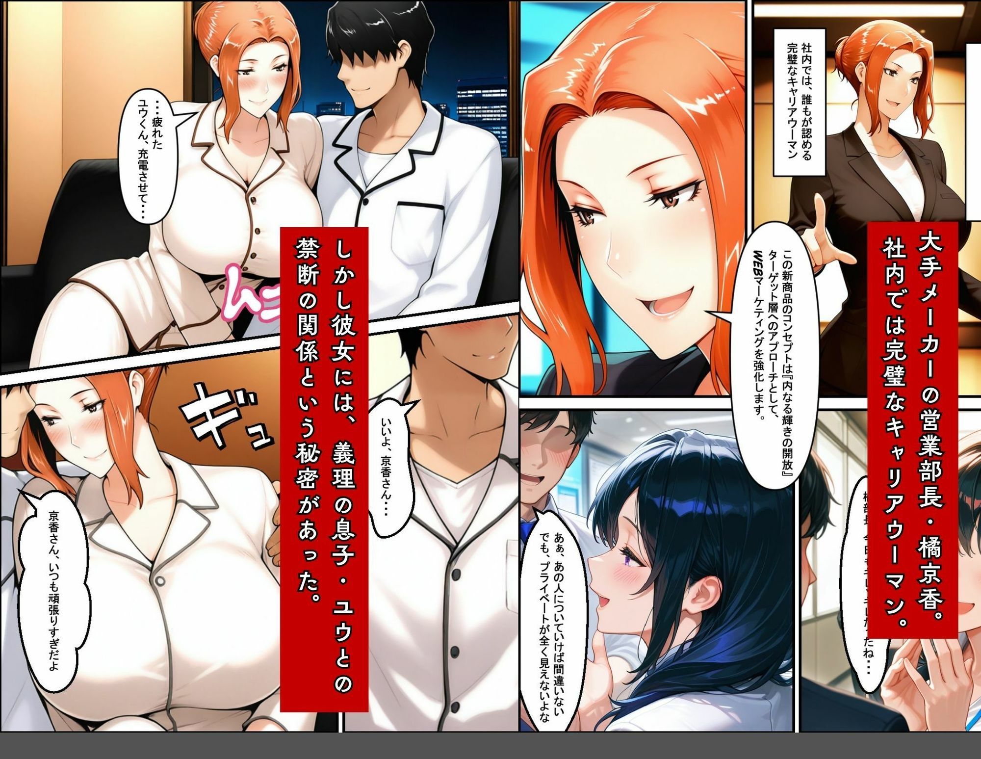 橘京香がゲス上司とゲス部下に社内で支配される話 サンプル画像3