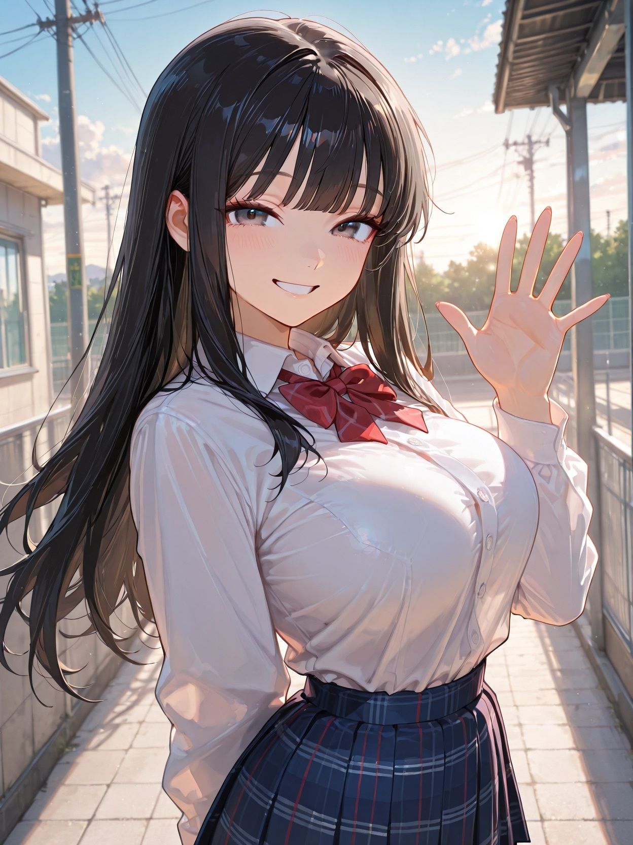 欲情JKと秘密の放課後 濡れ透け制服の巨乳を●す サンプル画像1