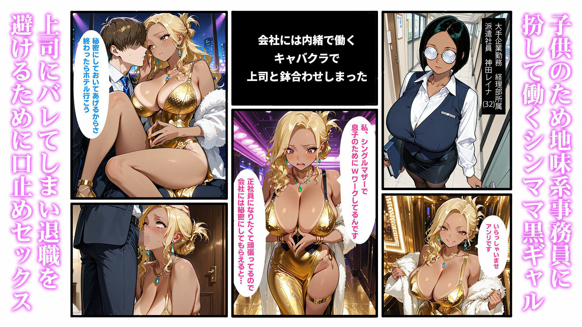 欲求不満な黒ギャルママたち メス堕ち連続絶頂 〜隣人のチ〇ポに1日中イカされ続けたママ＆上司に雌堕ち調教されたママ〜 サンプル画像5