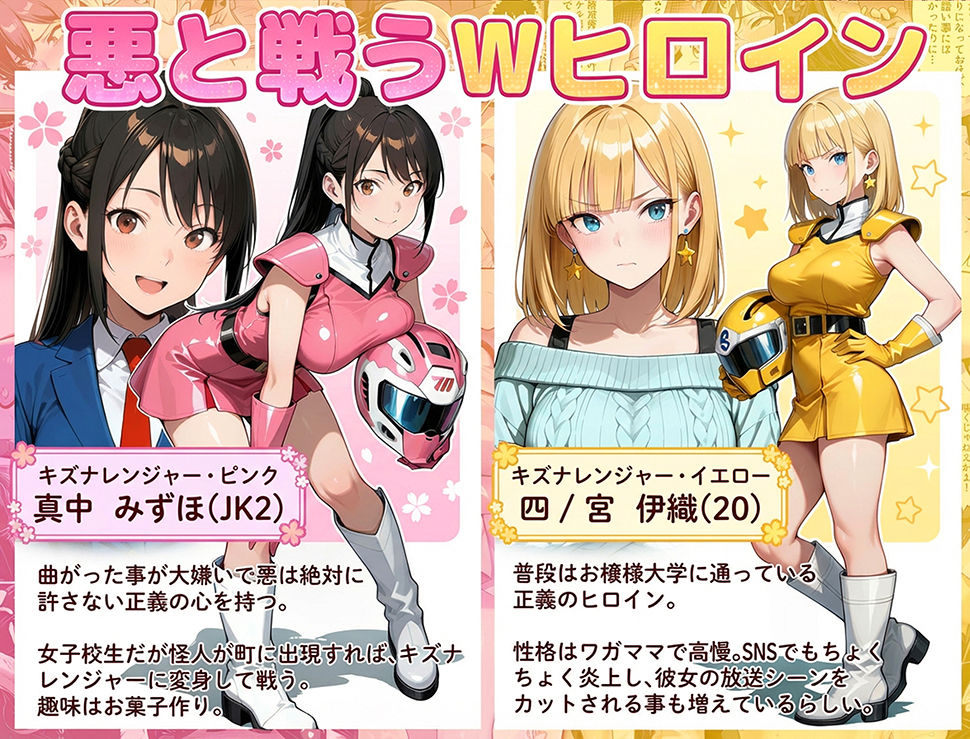 正義の戦隊ヒロイン！無限ハードSEXで戦えないほど快楽依存に調教され悪の組織に完堕ちする！・後編 サンプル画像2