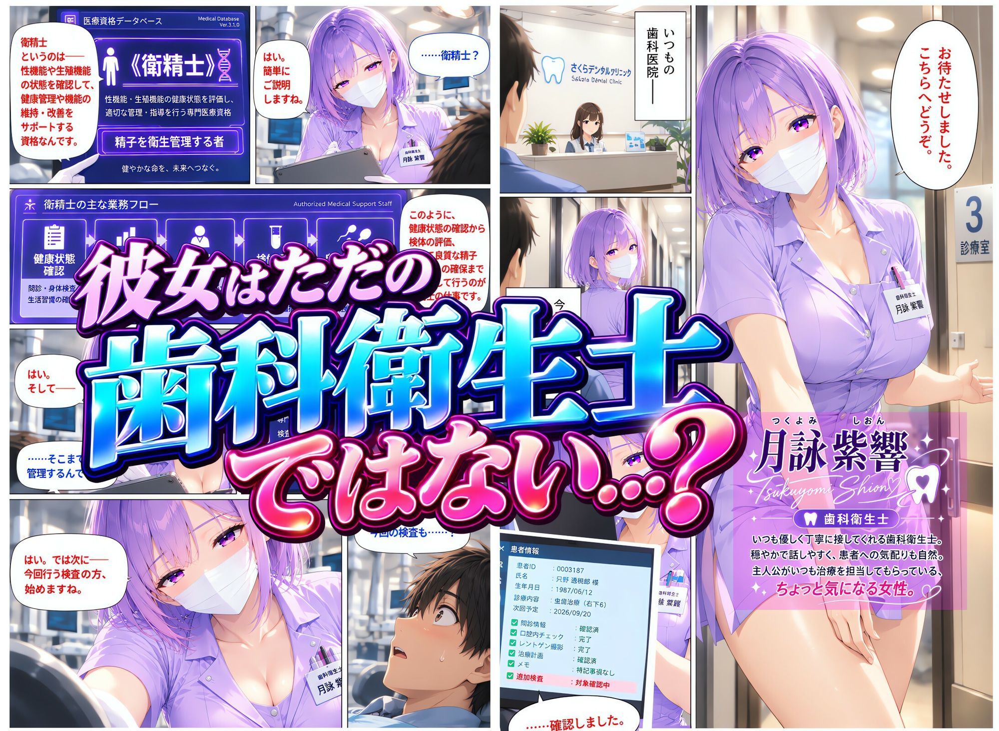 歯科衛生士が実は衛精士でA精子をSMSシステムで指令サポ受けて生で中出しできた検査 サンプル画像2