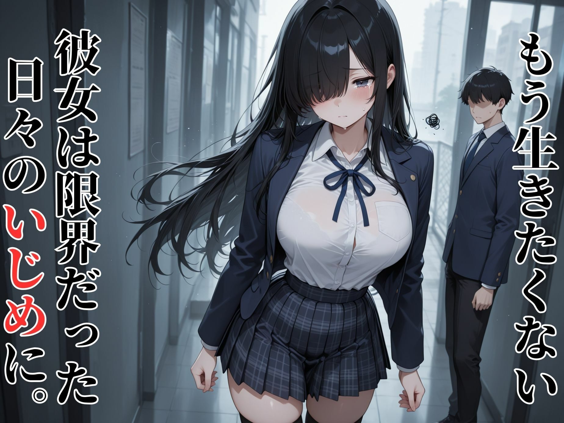 死ぬ前にヤらせて。自●直前の女子校生にえっちを懇願する童貞男子 サンプル画像1