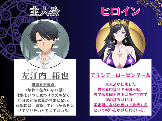 残業帰りに事故死して異世界召喚された限界社畜童貞が覚醒した欲情視スキルで王妃の欲求不満を見抜いてNTR完堕ちさせた件 サンプル画像1