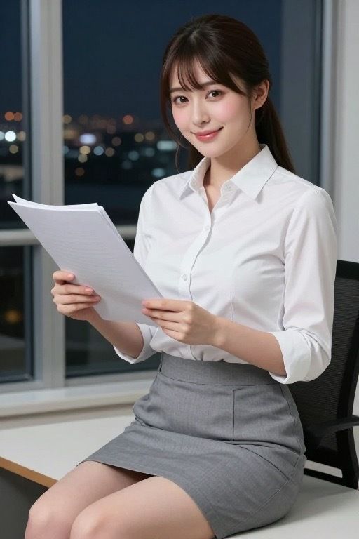 残業後、清楚系OLの隠された性癖が露に。 サンプル画像2