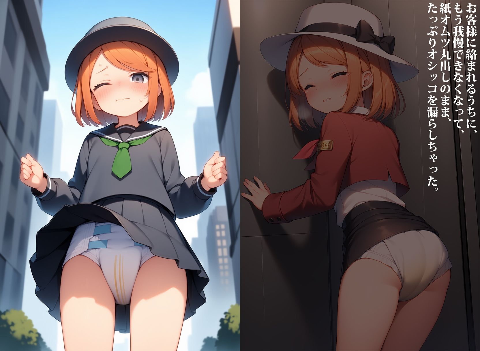 母娘エレベーターガール・お漏らし性奉仕 サンプル画像6