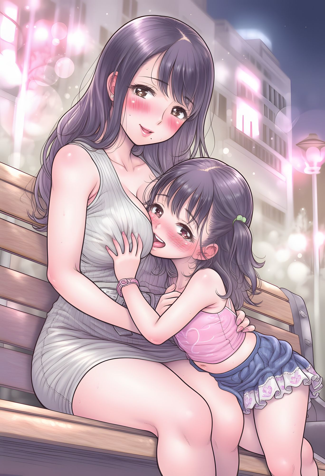 母娘レズCG集  母娘ぷれい  甘い夜の母娘物語 サンプル画像5