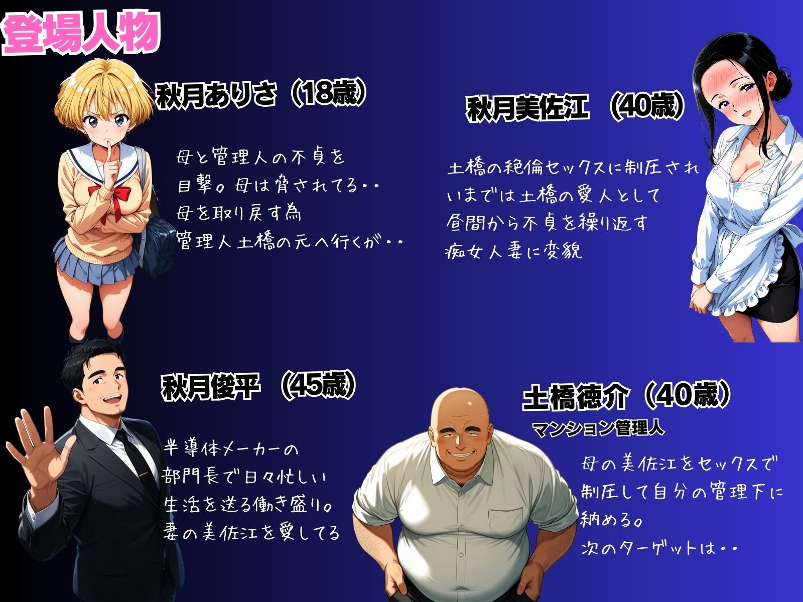 母娘娯楽2〜管理人の罠に堕ちた母娘〜  ありさ（娘）の章（後編） サンプル画像1