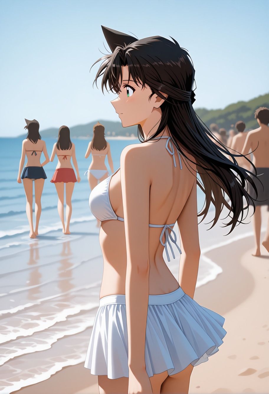 毛◯蘭催●堕ち:海水浴場でヌード公開オナニー、プールロッカールーム痴態満載コ〇ンパロディ サンプル画像5