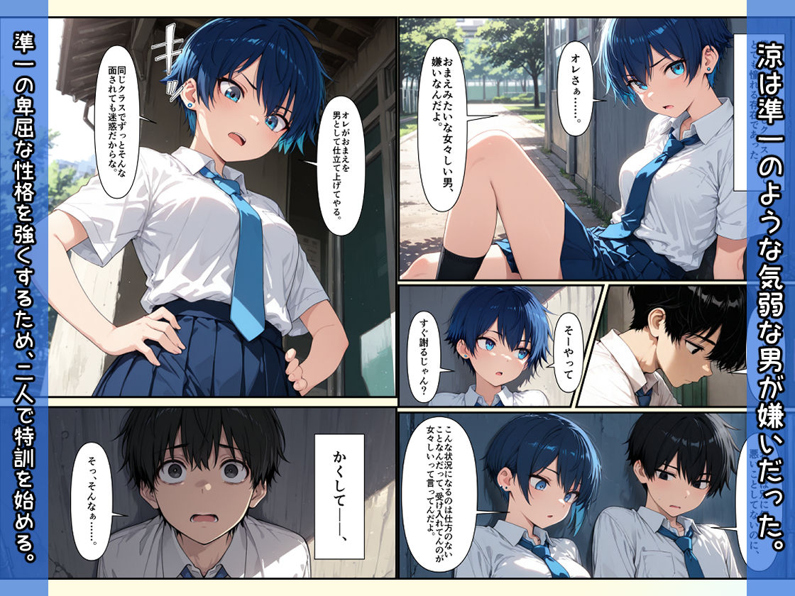 気弱な僕と、男勝りなボーイッシュ女子 サンプル画像2