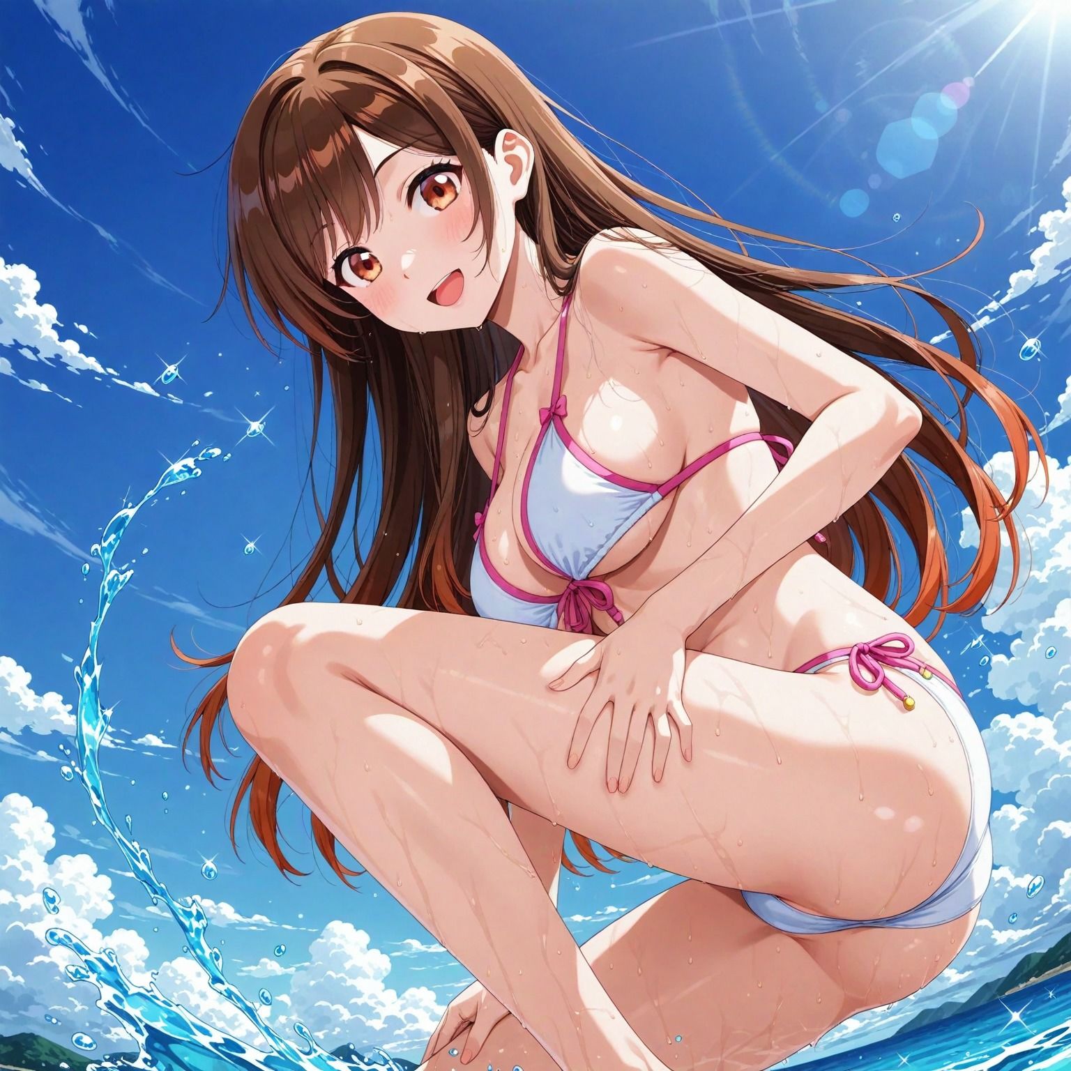 水〇千鶴と、海でイチャイチャデート サンプル画像2