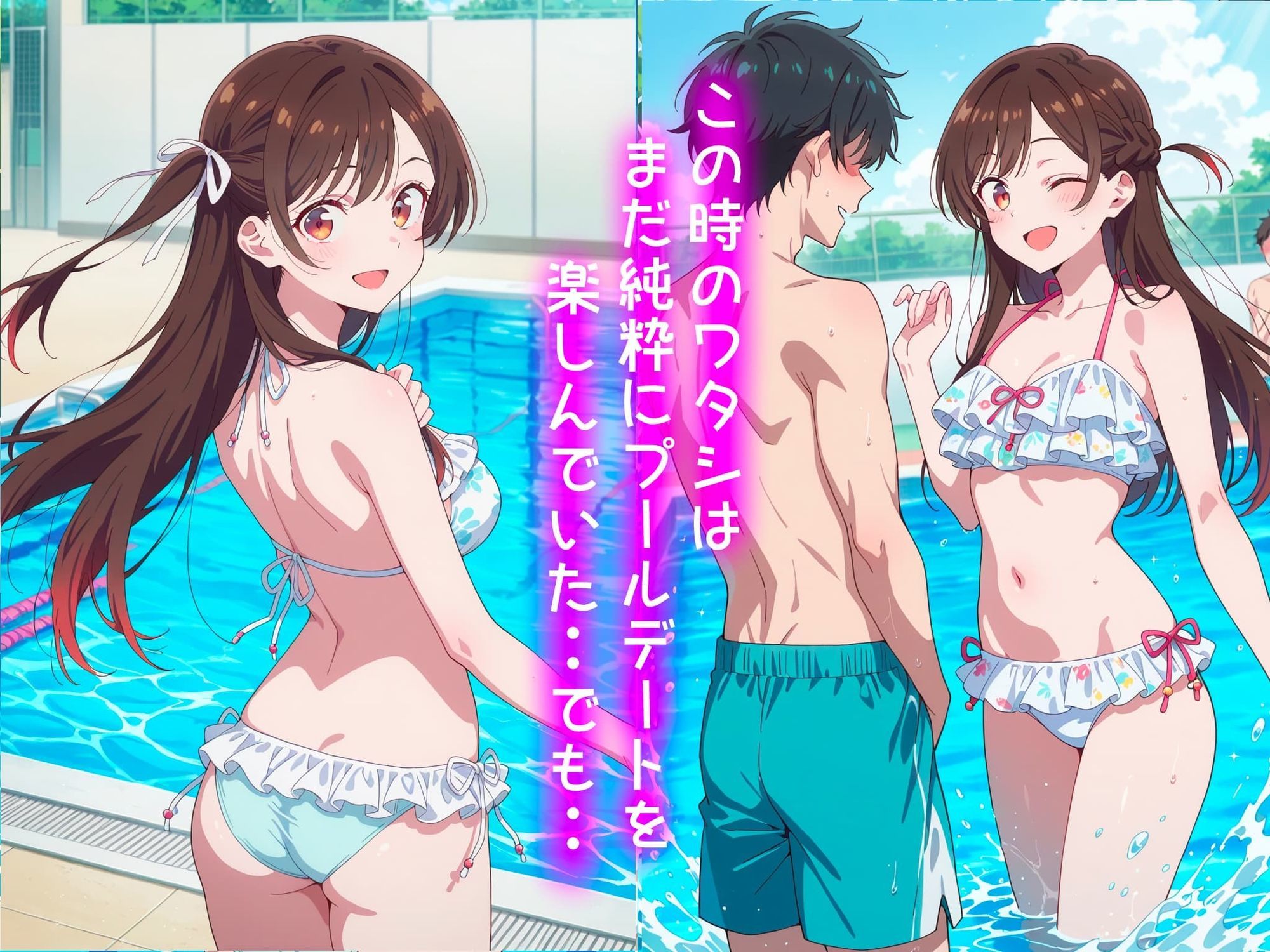 水原千鶴の処女卒業記録2〜inプールデート編〜 サンプル画像2