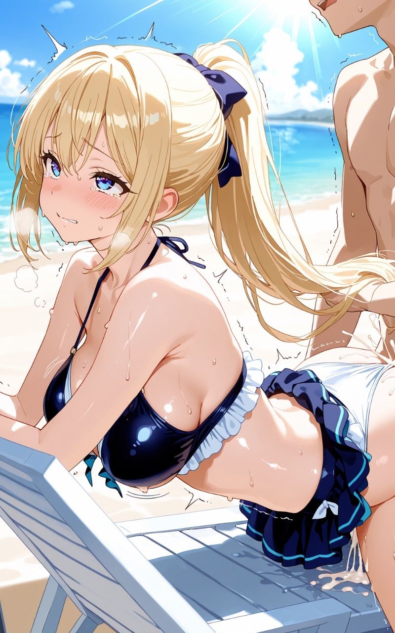 水着のあの子達に中出ししてみた サンプル画像10