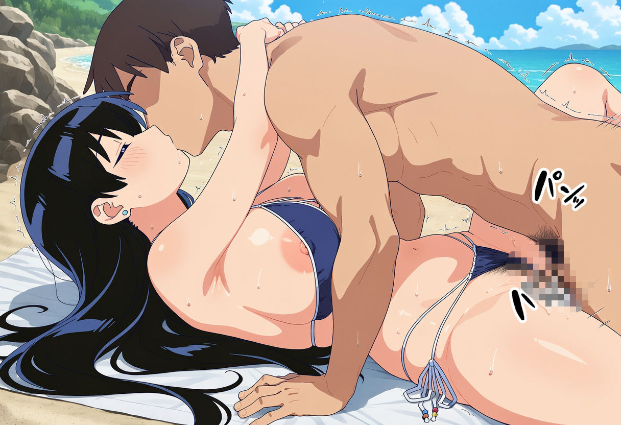 水着の鉱物女子とラブラブエッチ＆NTRエッチ サンプル画像3