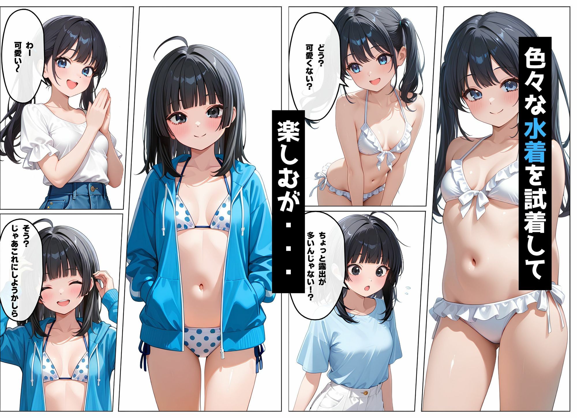 水着を買いに来た2人が盗撮される話 サンプル画像2