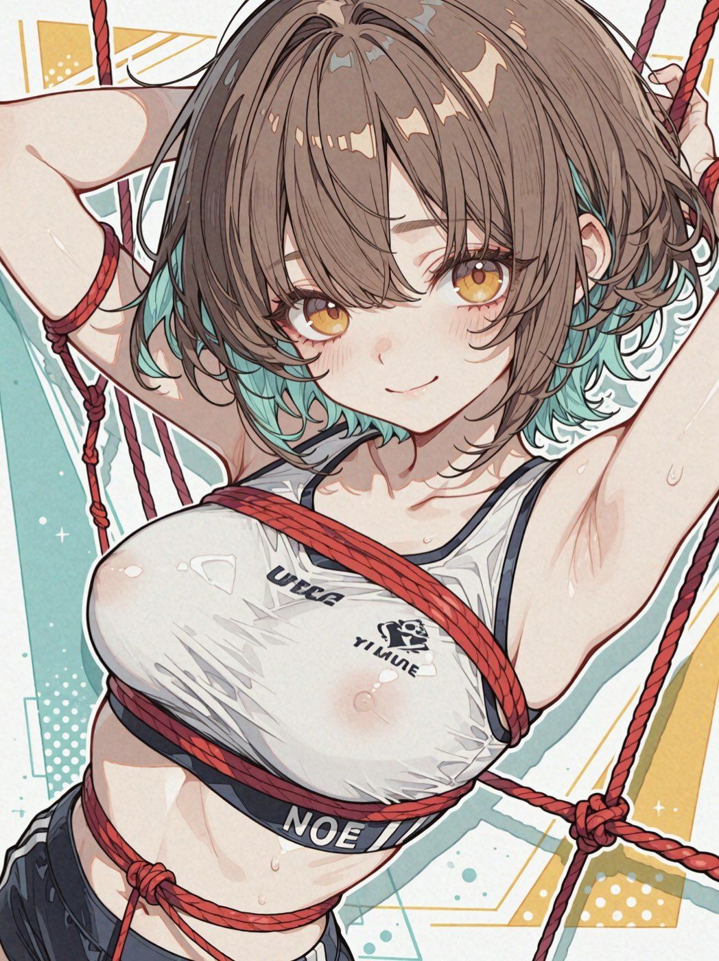 汗だくボディはハメ放題の生オナホ！性欲盛んなスポーツ女子を緊縛種付け！！ サンプル画像1