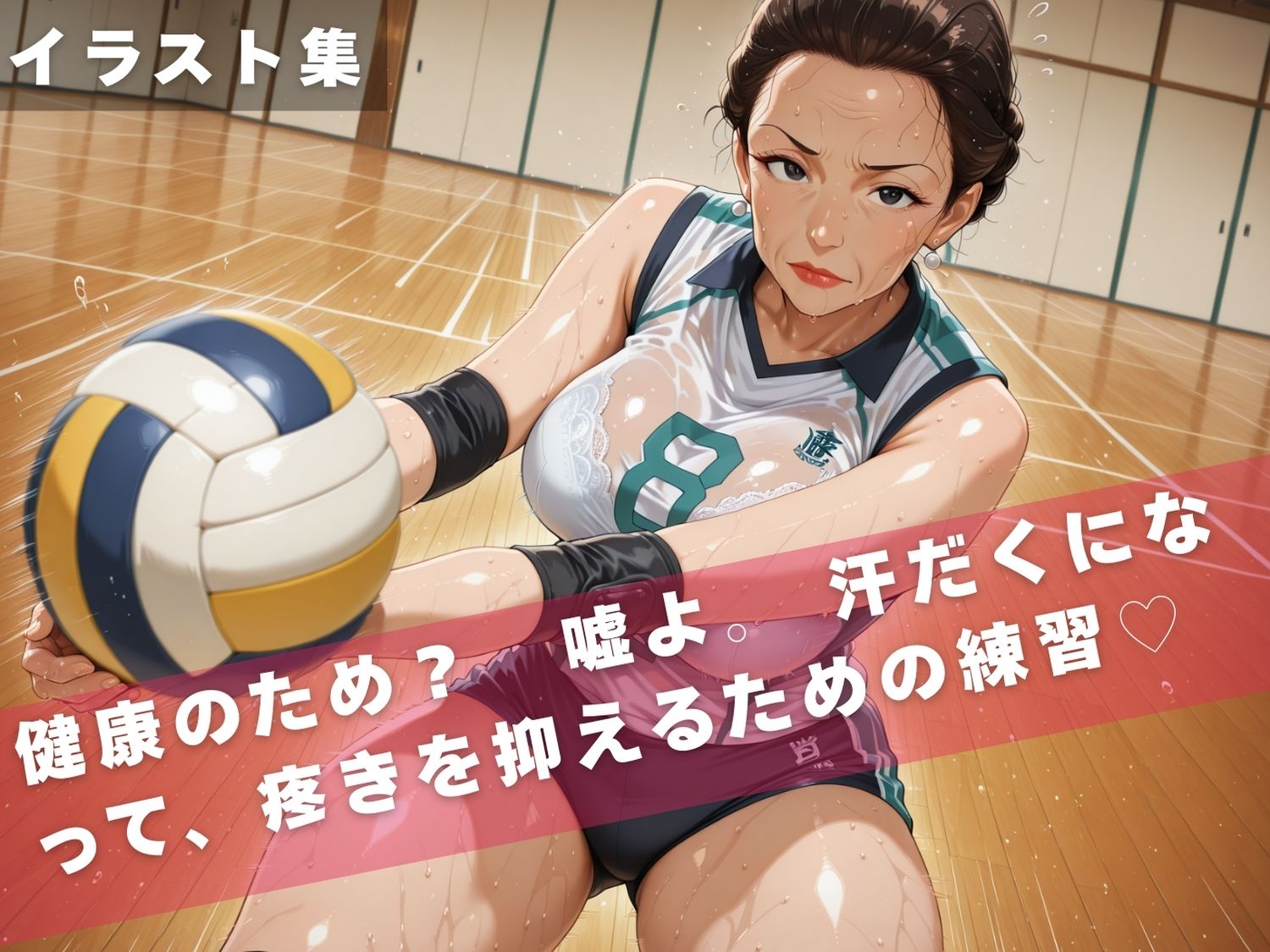 汗だく熟女のコーチ狩り。体育館倉庫でフェラパイ地獄  〜汗と精液の残り香〜 サンプル画像2