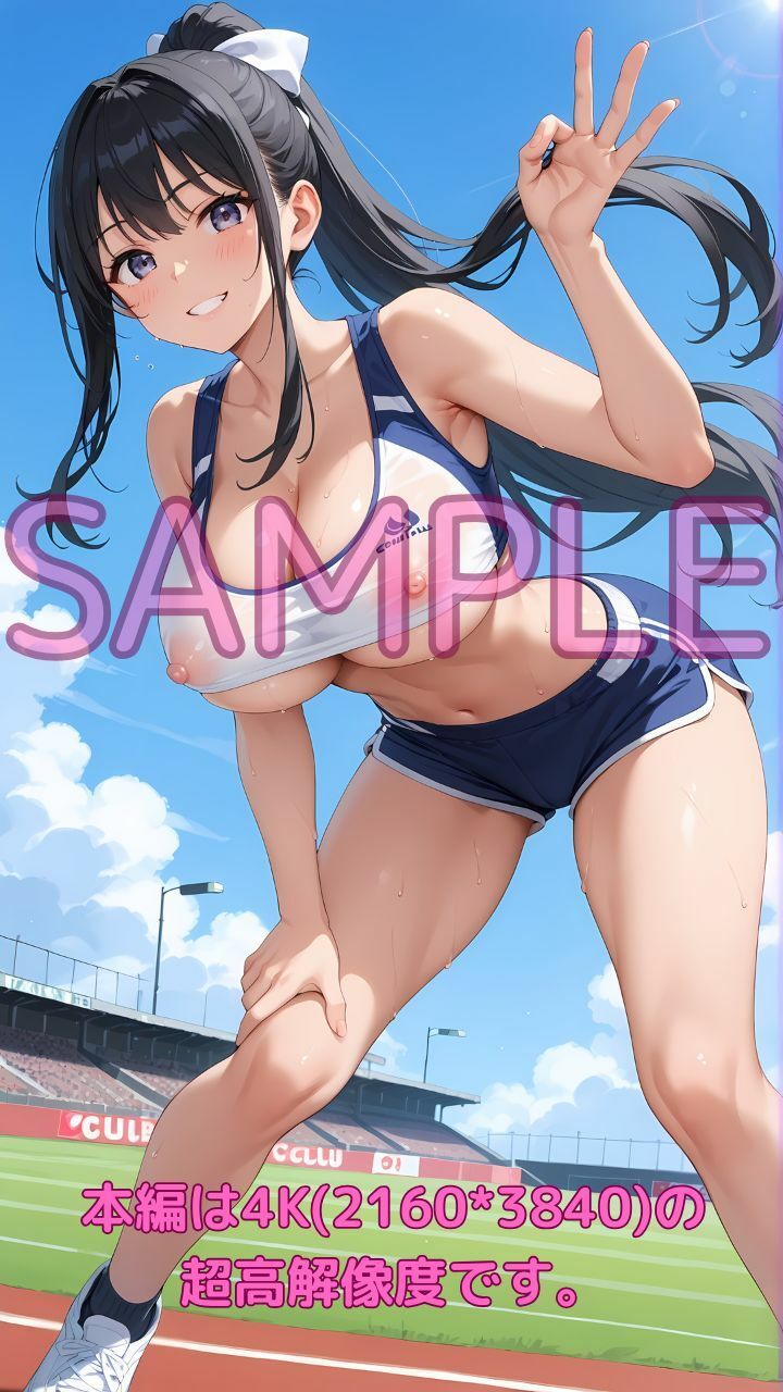 汗まみれ発情巨乳陸上部女子の引き締まったま○こを、俺の秘密のトレーニングで理性崩壊まで中出し！犯しまくり！ サンプル画像1