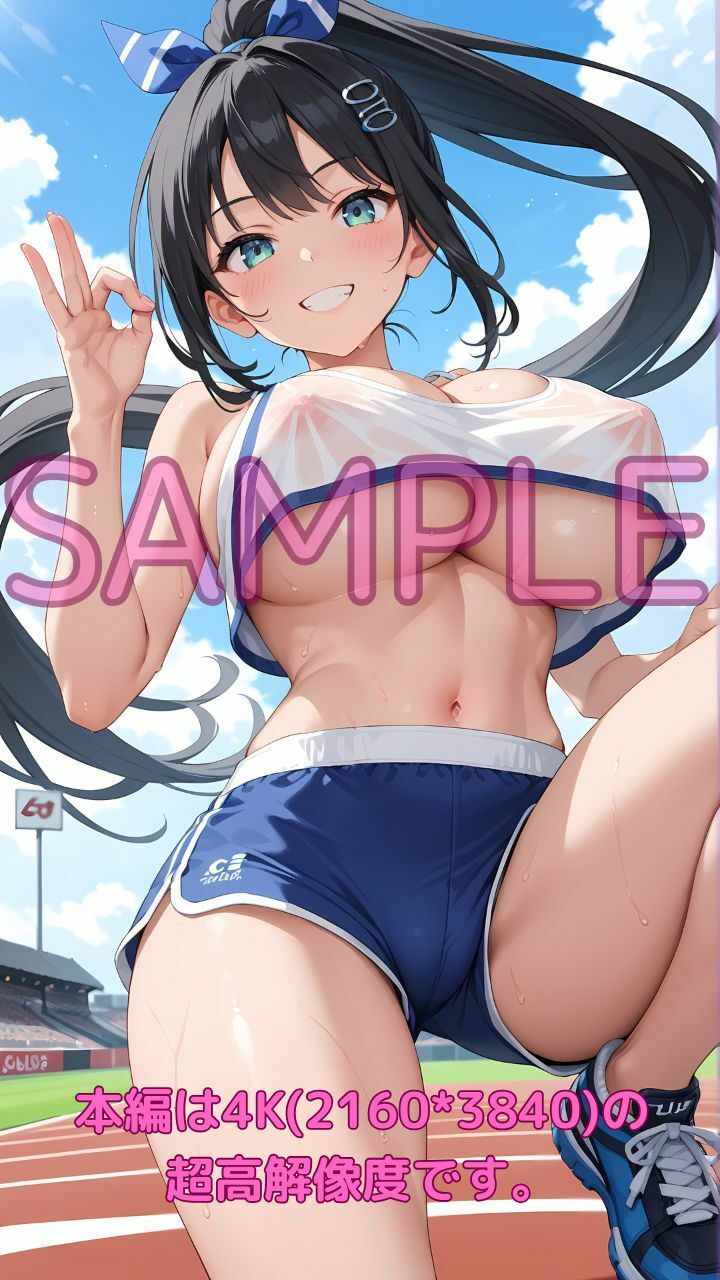 汗まみれ発情巨乳陸上部女子の引き締まったま○こを、俺の秘密のトレーニングで理性崩壊まで中出し！犯しまくり！ サンプル画像2