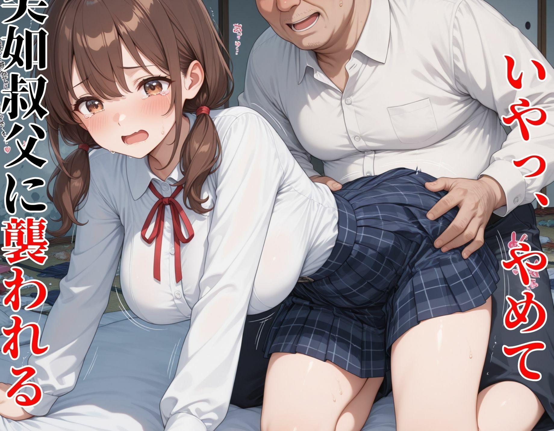 汚部屋調教レ●プ  地に堕ちた叔父が姪っ子の女子校生に種付け サンプル画像2