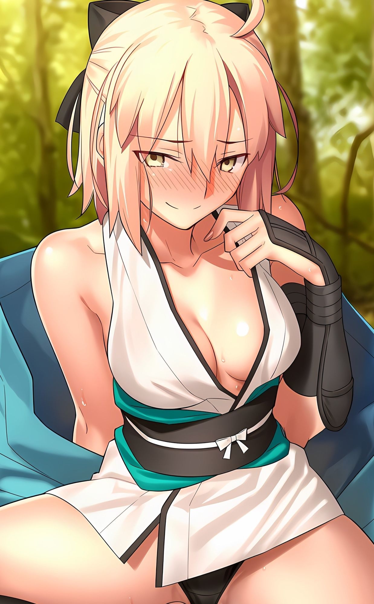 沖田ちゃんのエッチなAIイラスト集 サンプル画像1