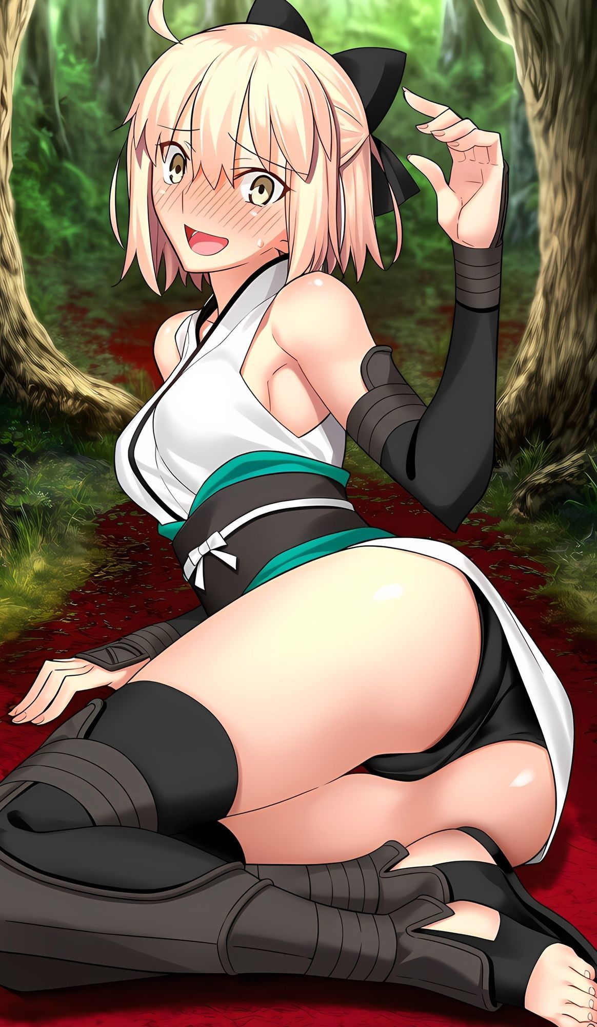 沖田ちゃんのエッチなAIイラスト集 サンプル画像2