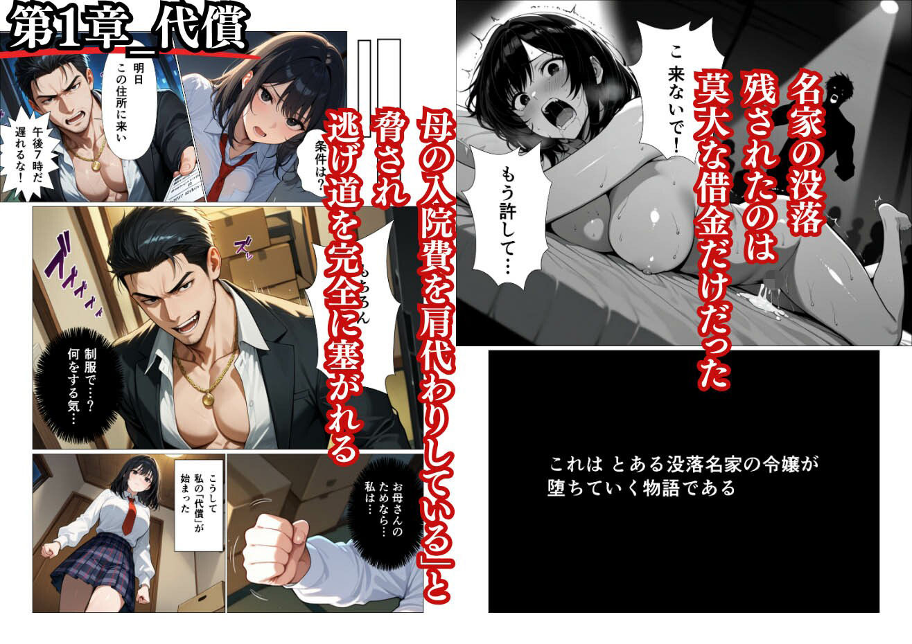 没落令嬢の代償 〜借金のカタは私の身体〜【鬼畜・処女喪失・調教・公開SEX】 サンプル画像1