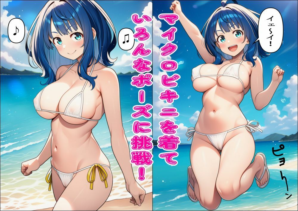 海に行ったよ〜  スケスケ水着と秘密のコスチューム見てくださいね！ 八〇見杏菜 サンプル画像2