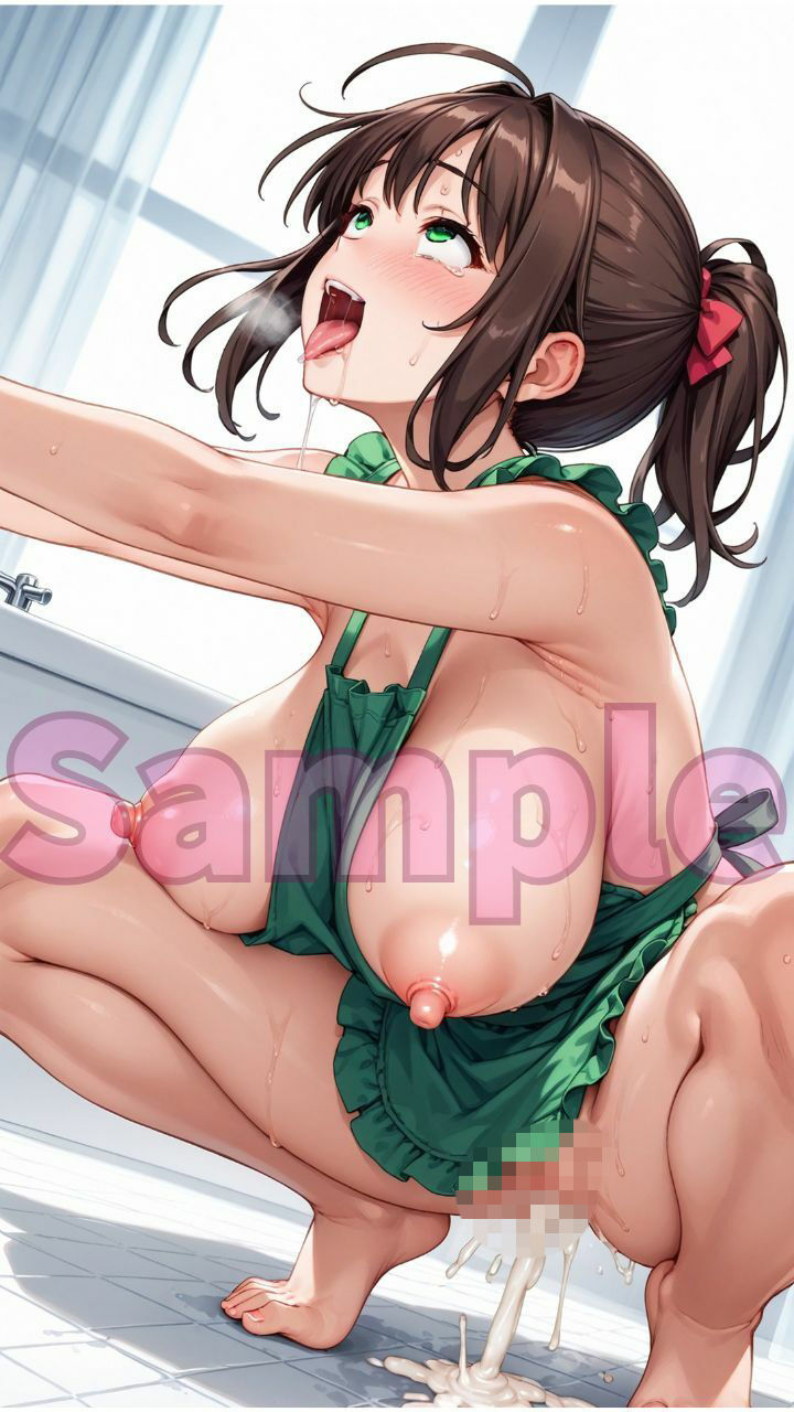 淫乱はだかエプロン女子たちがあなたとスペルマを包み込む！パート3 サンプル画像9