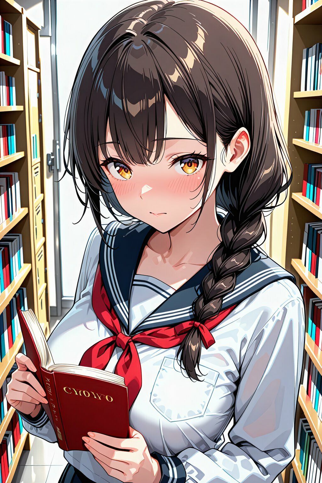 淫乱図書委員と生ハメ官能セックス サンプル画像1