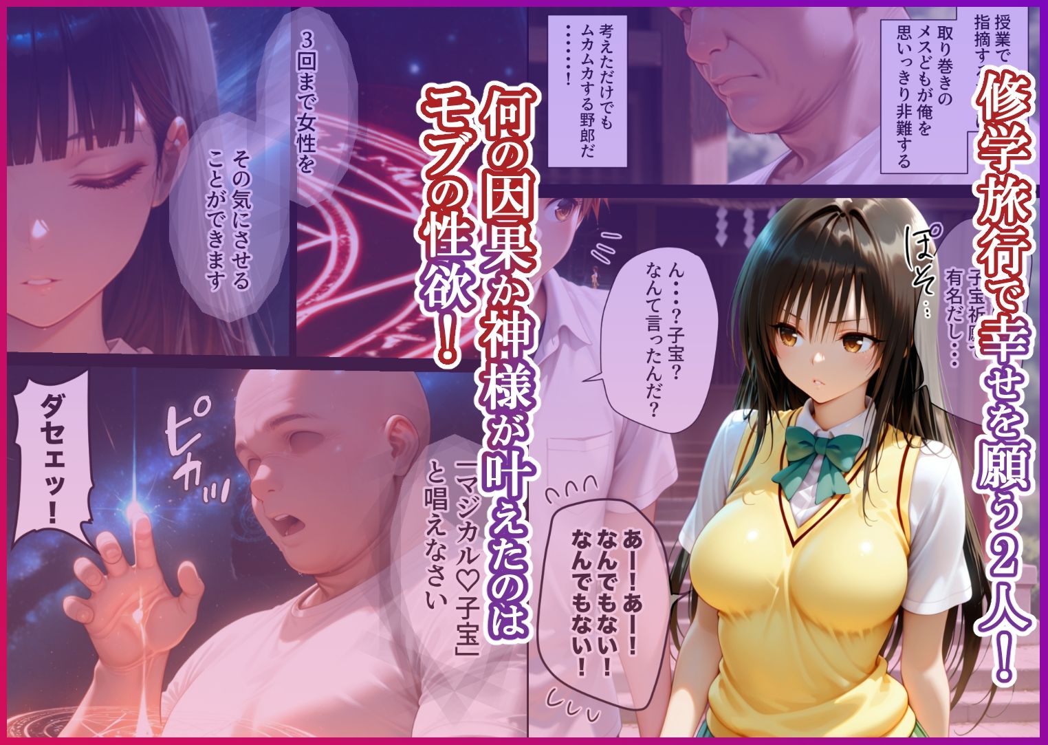 淫紋によって快楽 何度もイかされ寝取られる 古○川編 サンプル画像1