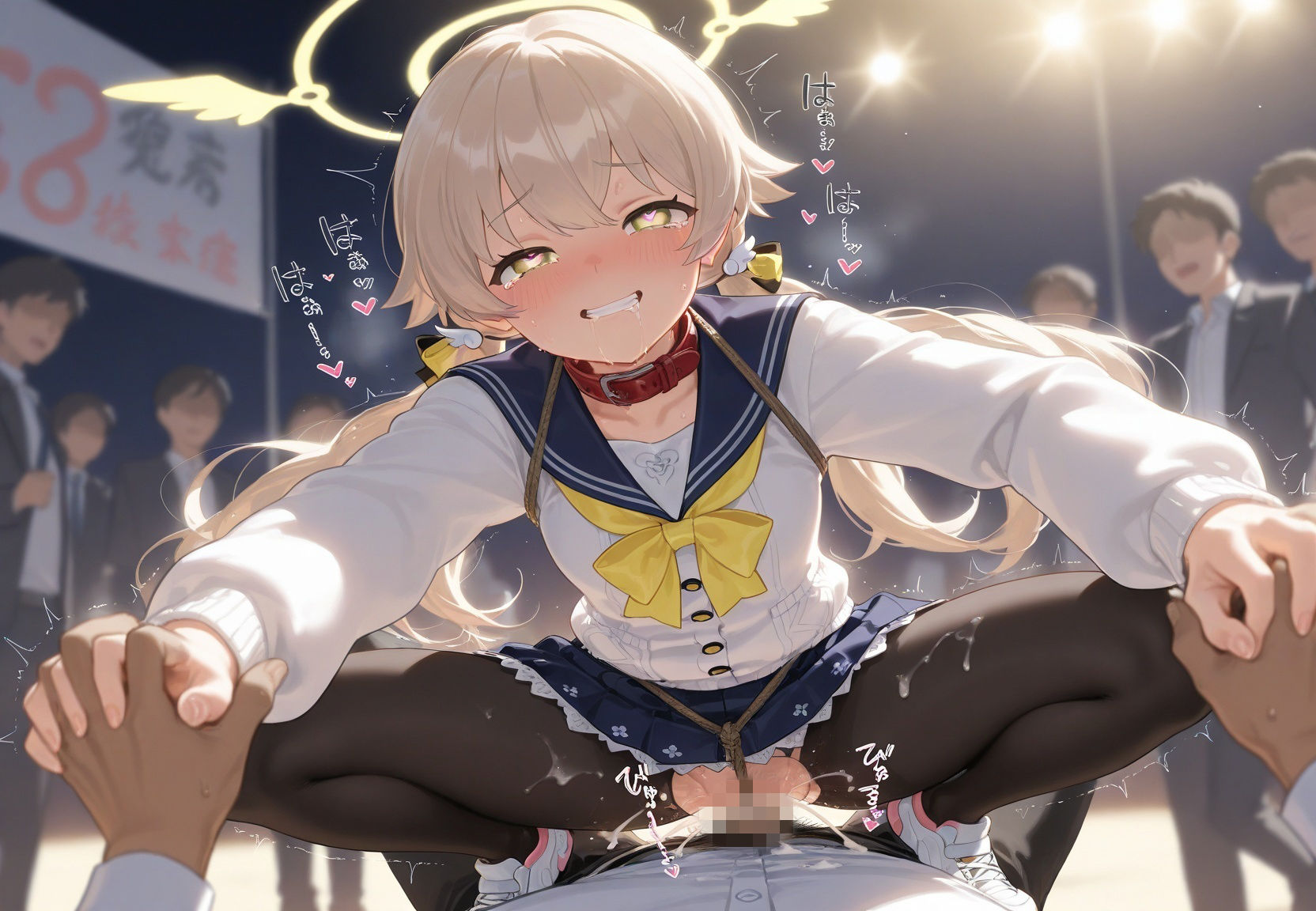 清楚JK彼女が文化祭で「全員の精液受けます」って公衆便器化www ブ〇ーアーカイブ サンプル画像3