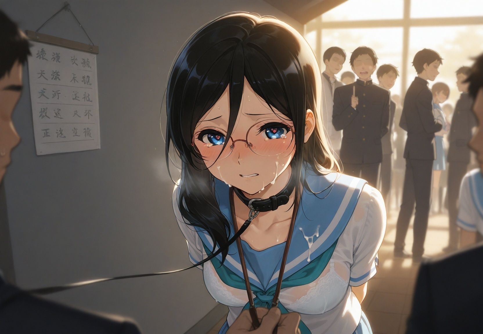 清楚JK彼女が文化祭で「全員の精液受けます」って公衆便器化www 響〇！ユーフォニアム01 サンプル画像5