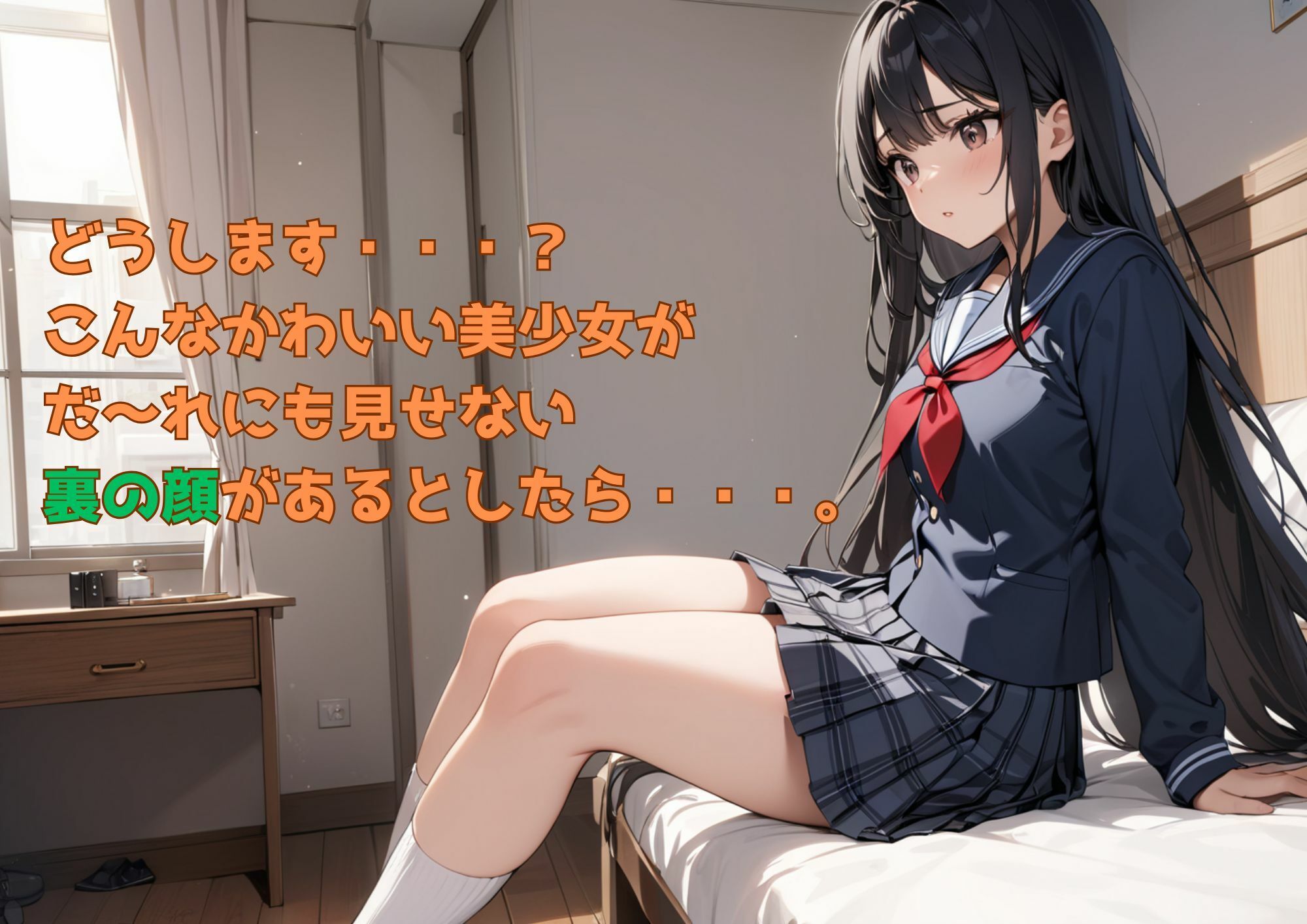 清楚な美少女なのに裏ではま〇こを広げて喘ぐビッチだった件 サンプル画像1