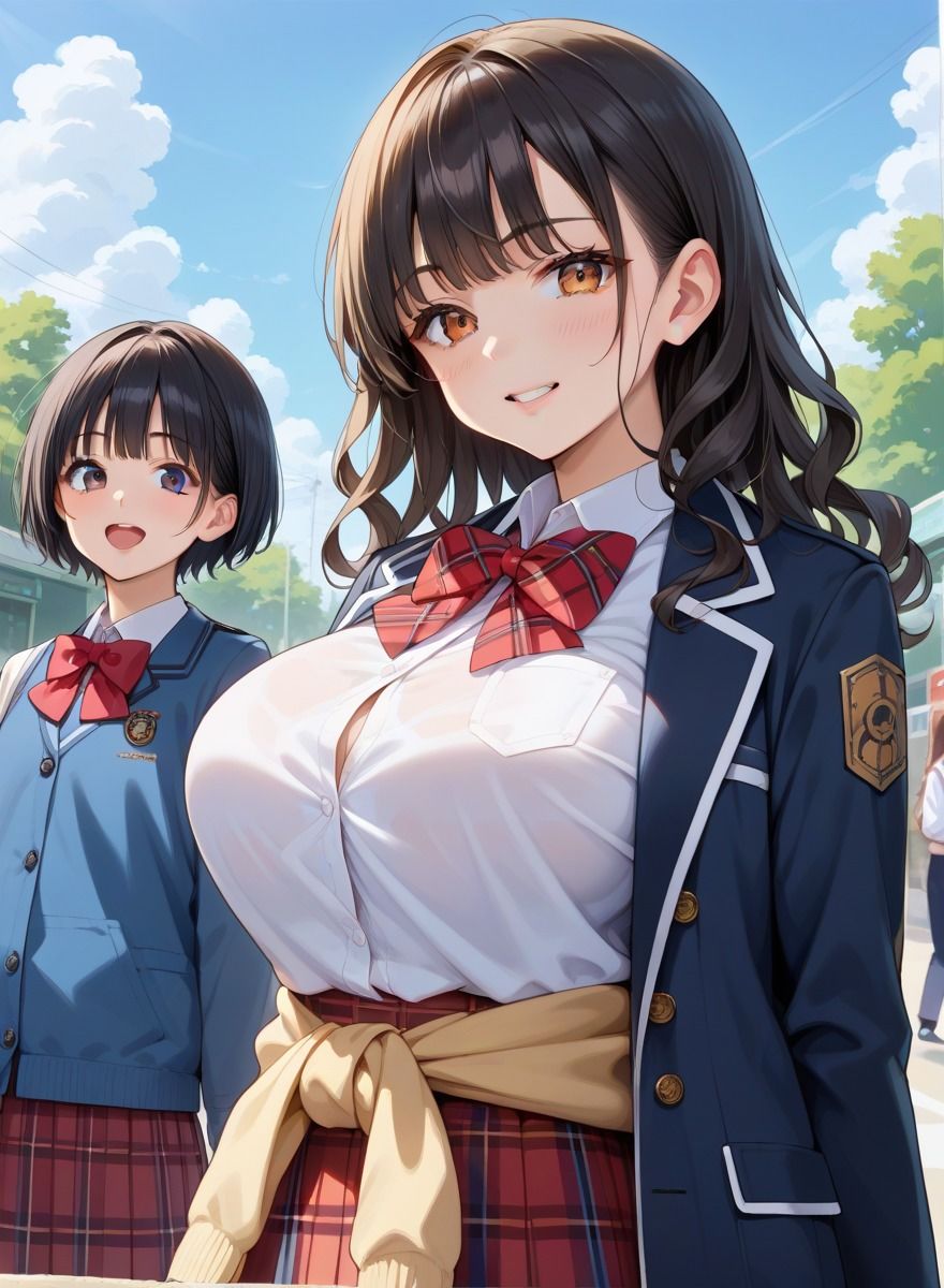 清楚巨乳の幼馴染たちと種付け性交 サンプル画像7