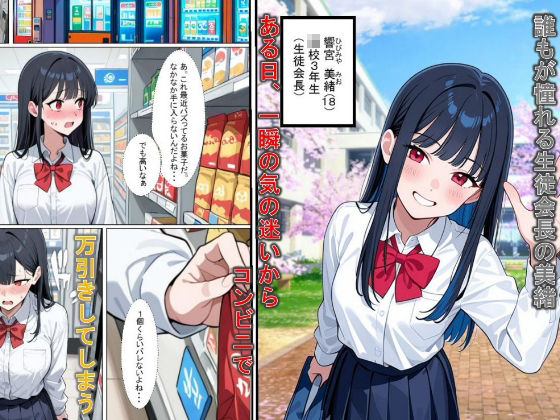 清楚系 生徒会長を脅迫してマゾメス化させた話 サンプル画像1