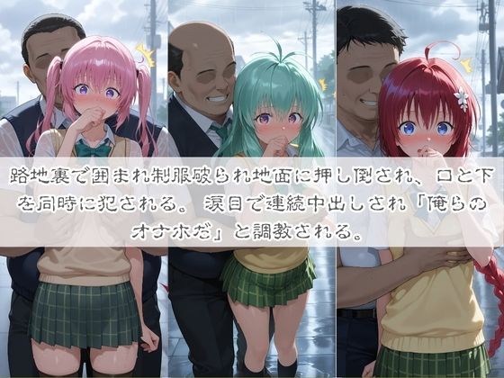 清楚系ヒロインがホームレスに拉致されて監禁いいなりオナホ化 T〇LOVEる サンプル画像1