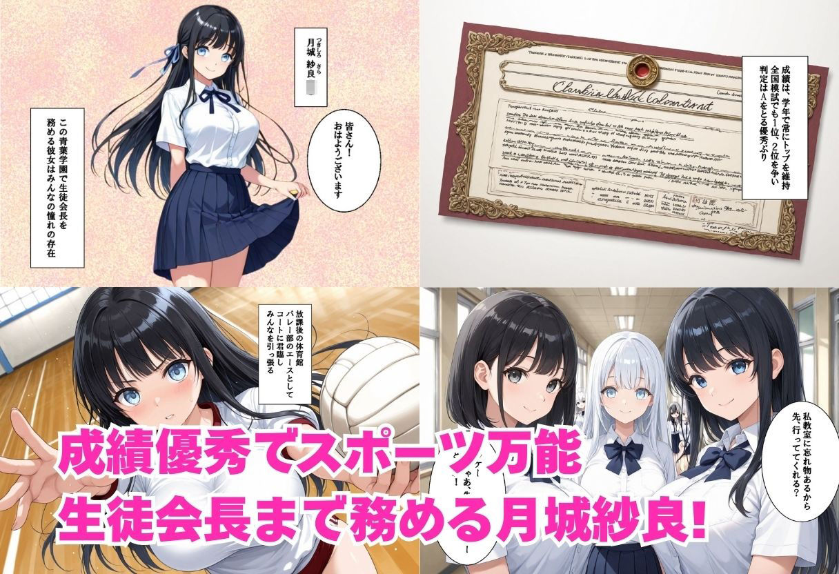 清純な生徒会長にセックスを強要したらメス堕ちした話 サンプル画像1