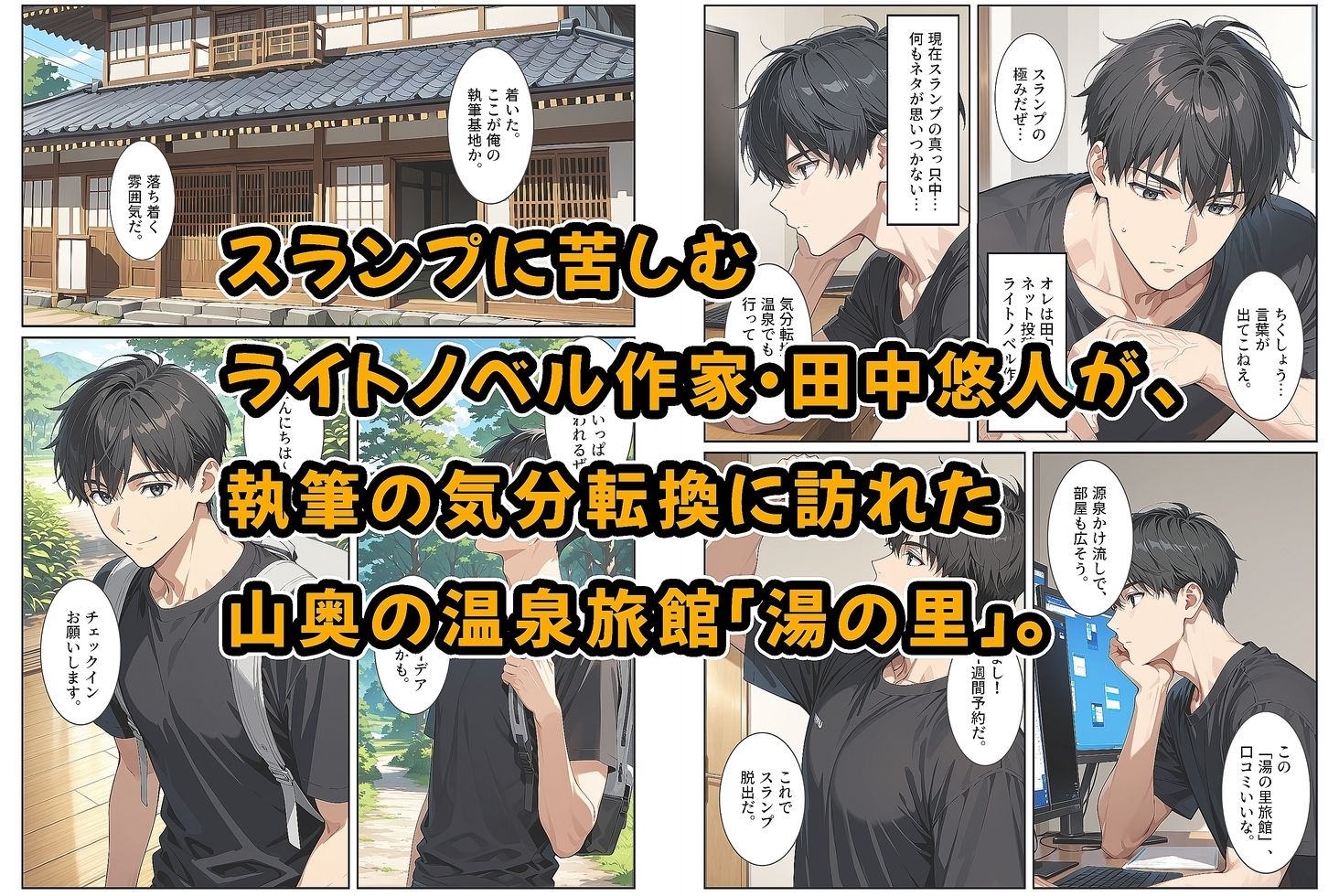 温泉宿の欲求不満な爆乳若女将は混浴露天風呂で孕ませ中出しセックスさせてくれました。 サンプル画像1