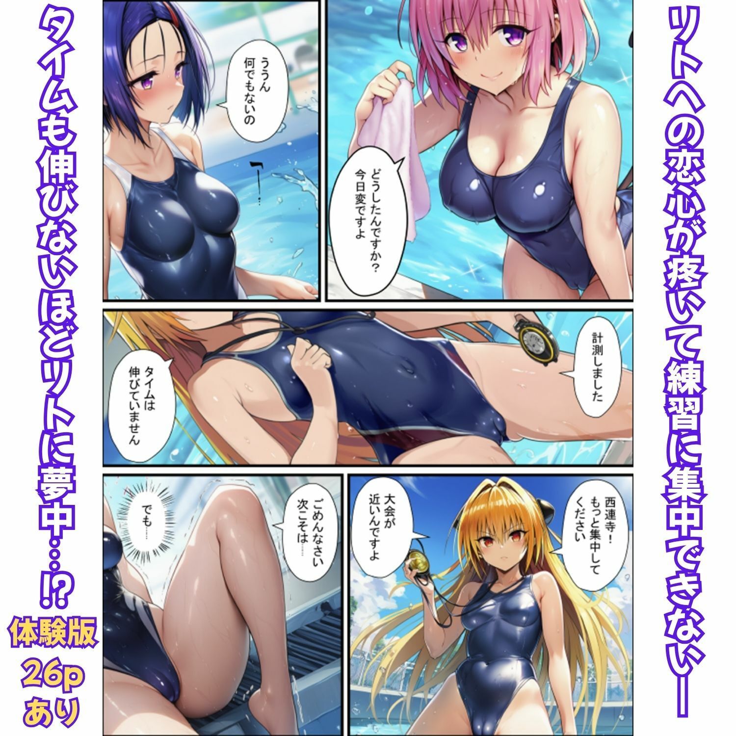 濃厚イチャらぶハーレム！とらぶるヒロインが愛を共有する絶頂合宿【モモ・大人ヤミ・春菜編】 サンプル画像1