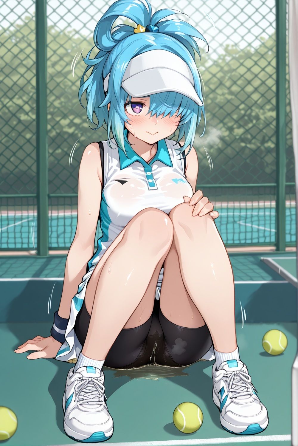 濡れゆくテニスコート サンプル画像4