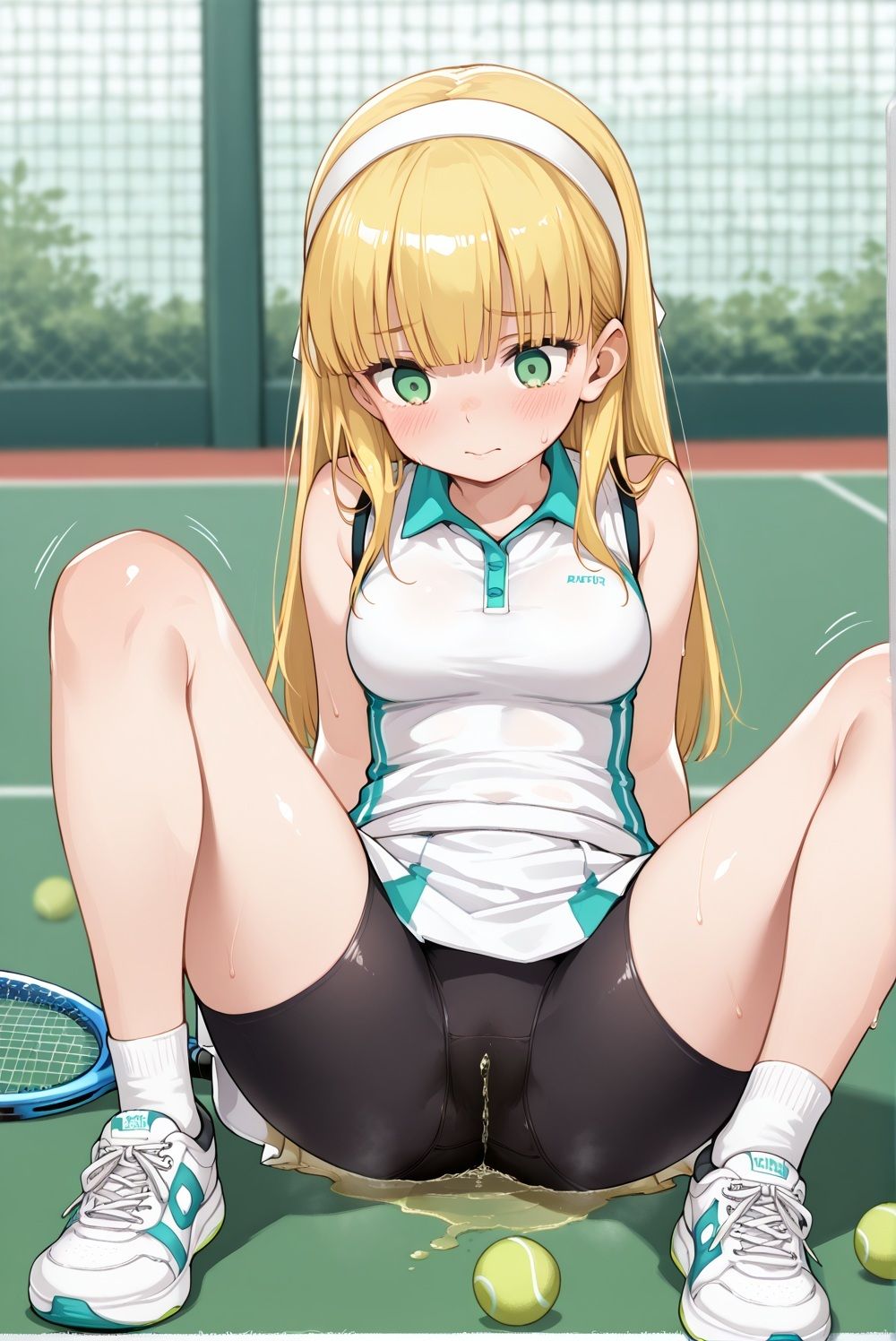 濡れゆくテニスコート サンプル画像5