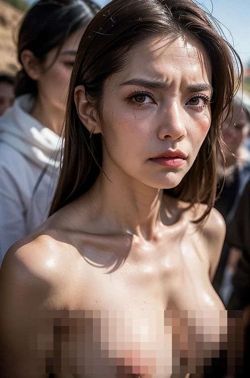 災害後に、現地入りした強●グループに襲われお腹の子を守るために体を提供して絶望の妊婦裸体写真集【全95枚】 サンプル画像6