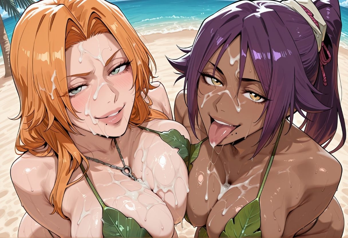 無人島の淫らな2人  松〇乱菊＆四〇院夜一 サンプル画像1