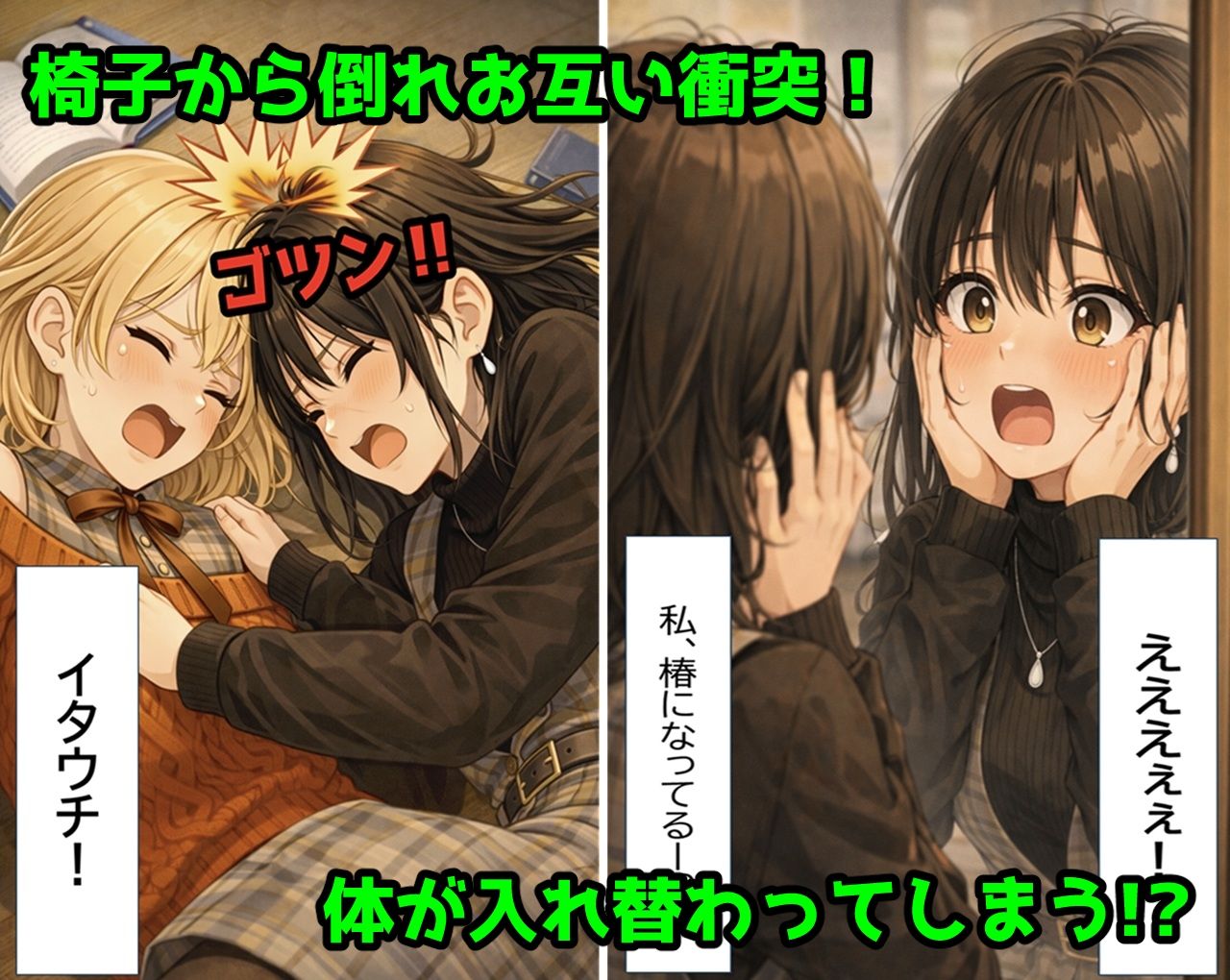 無防備すぎる同級生に、理性が追いつかなかった話 第10.5話「入れ替わったまま、戻れなくなった二人」 サンプル画像2